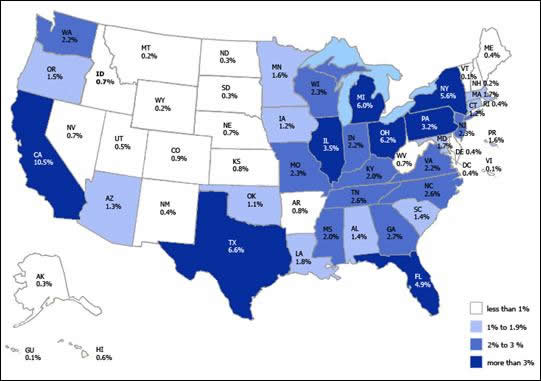 child support map